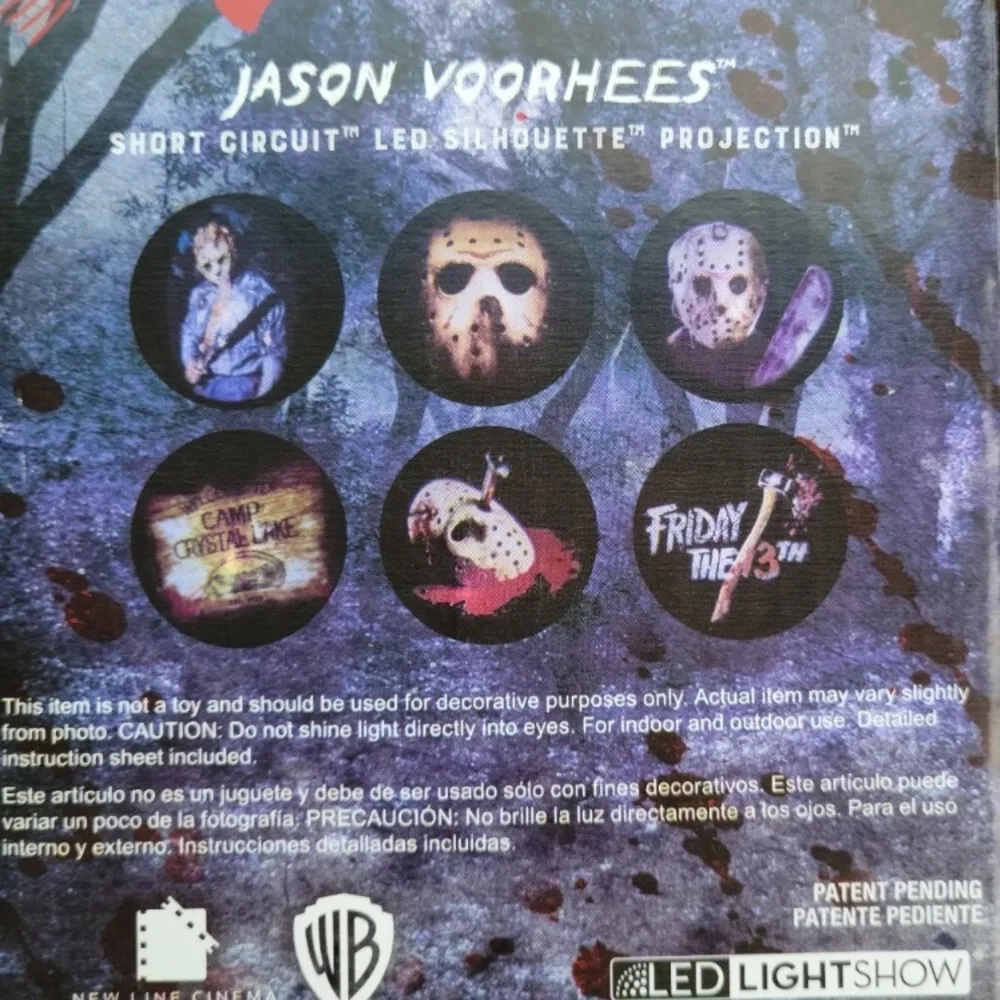 Friday the 13th Jason Voorhees Short Circuit LED Projector Silhouette Halloween